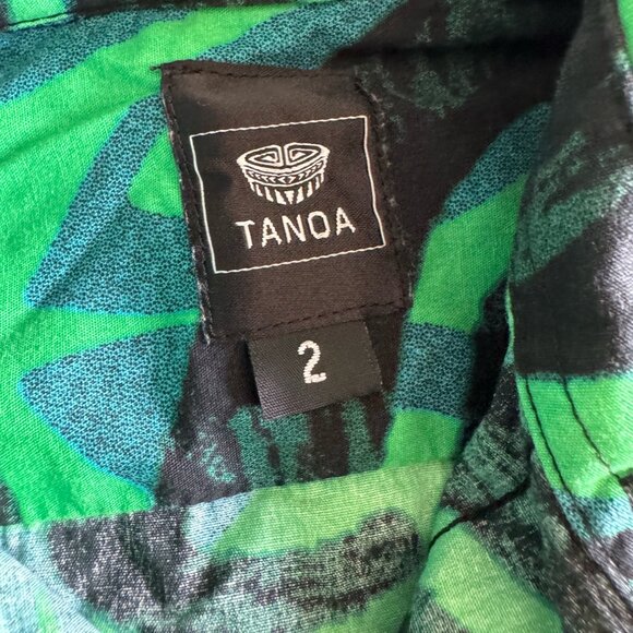 Tanoa Boys Button Down Aloha Shirt Size 2T Green Black - Picture 3 of 3